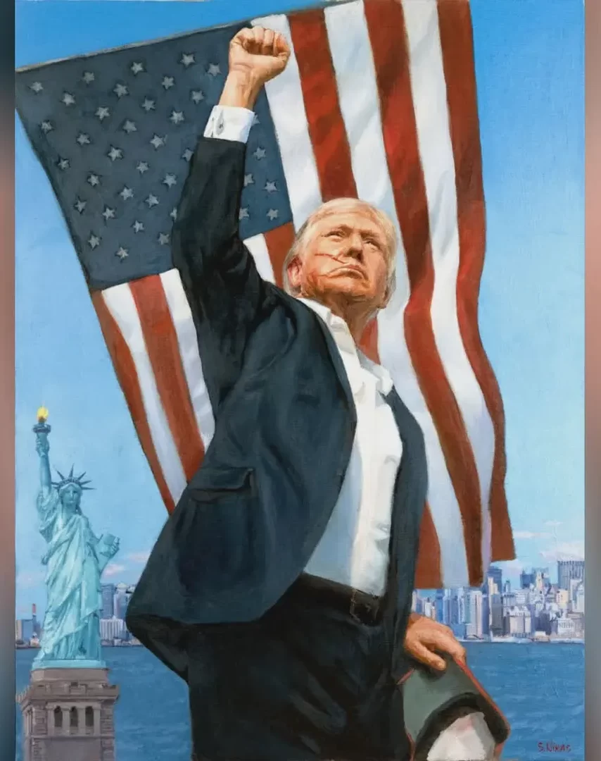 Портрет Трампа Никоса Сафронова